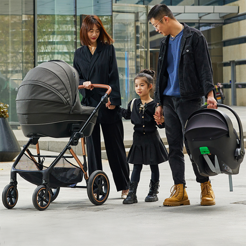 Lussuoso paesaggio alto Passeggino portatile pieghevole passeggino regolabile con culla RA-U09